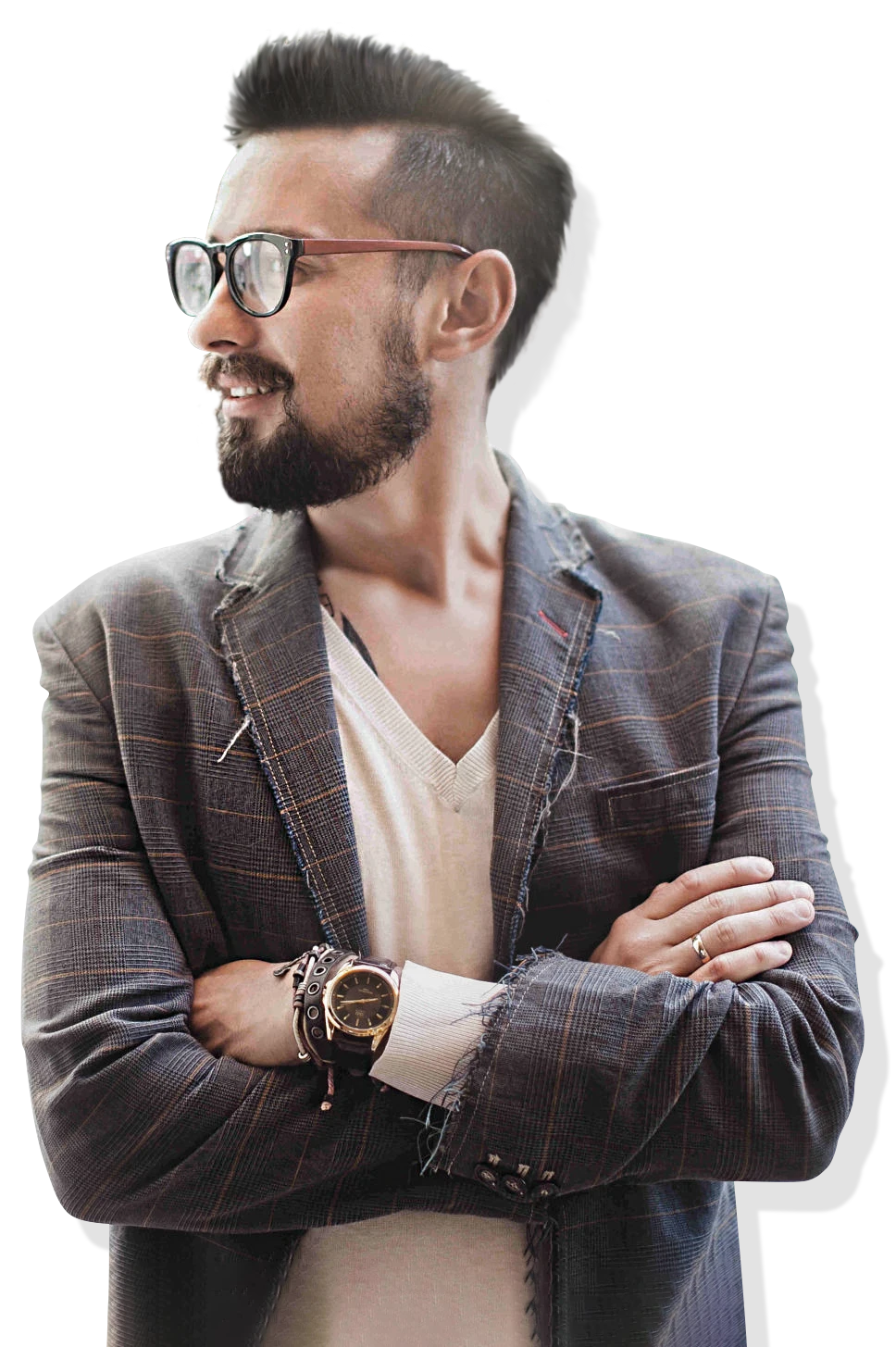 Homem usando lentes CORRECT